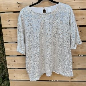 NWT H&M Gold Sparkle Top